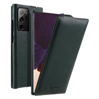 MELKCO-etui til Samsung Galaxy Note20 Ultra / Note20 Ultra 5G, lodret flip i ægte ko-læder + PC-cover.