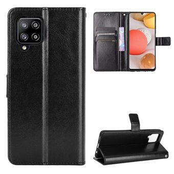Crazy Horse Texture Wallet Stand Læder Telefon Taske til Samsung Galaxy A42 5G