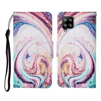 Tegnebog Design Mønster Udskrivning PU Læder Fuld beskyttelse Telefon Cover Case med Stand til Samsung Galaxy A42 5G