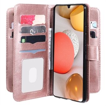 Læder telefonskal tegnebogscover med multifunktions 10 kortpladser til Samsung Galaxy A42 5G