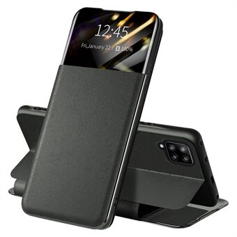 Til Samsung Galaxy A42 5G Fuld beskyttelse Stand Card Slot Telefon Case PU læder beskyttelsescover med udsigtsvindue
