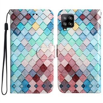 Til Samsung Galaxy A42 5G telefontaske tegnebog TPU+PU lædermønster Stand Flip Cover