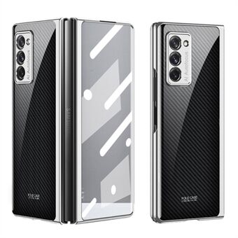 Altomfattende frontglastelefonskal Anti-drop-mønsterudskrivning Supertyndt foldetelefoncover til Samsung Galaxy Z Fold2 5G/W21