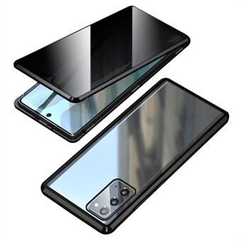 Anti-peep magnetisk installation metalramme + hærdet glas Hybrid-etui til Samsung Galaxy S20 FE/Fan Edition/S20 FE 5G/Fan Edition 5G/S20 Lite/S20 FE 2022