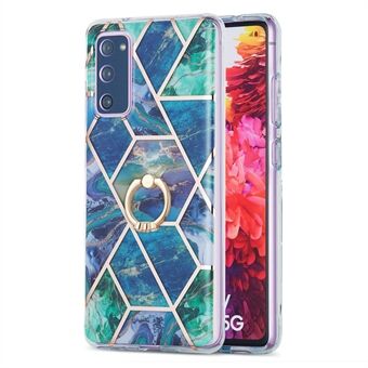 Kickstand Design TPU telefoncover IMD IML Drop-resistent 2,0 mm galvanisering marmor mønster etui til Samsung Galaxy S20 FE 2022/S20 FE/S20 FE 5G/S20 Fan Edition/S20 Fan Edition 5G/S20 Lite