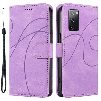 Til Samsung Galaxy S20 FE 5G / S20 FE / S20 FE 2022 / S20 Lite pung læder telefoncover med trykt Stand