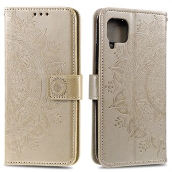 Påtrykt Mandala Flower Wallet Lædertaske med rem til Samsung Galaxy A12/M12