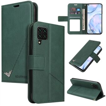GQ.UTROBE Wallet Case med Metal Rektangulær Decor Stand Læder Cover til Samsung Galaxy A12