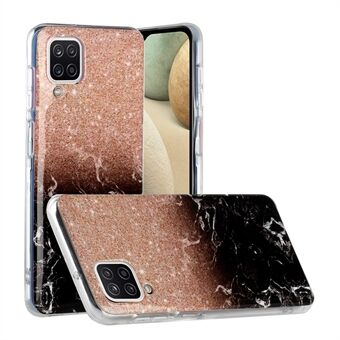 Marmormønsterudskrivning IMD blød TPU-bagcover til Samsung Galaxy A12