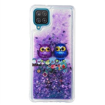 Fuld Edge Stødsikker Quicksand Glitter TPU mobiltelefon taske til Samsung Galaxy A12 - høj