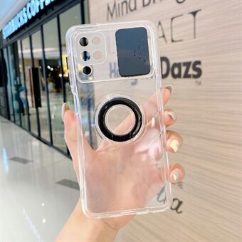 Kickstand Design Faldsikkert velbeskyttet kamera-slide-cover til Samsung Galaxy A12