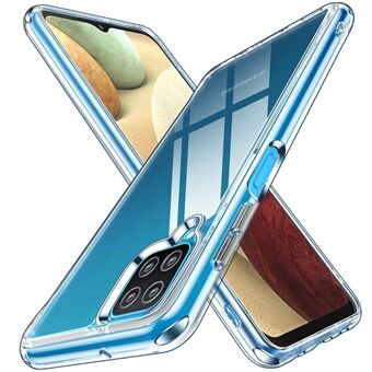 Galvanisering krystalklart hybridtelefoncover til Samsung Galaxy A12, TPU + PC-mobiltelefontilbehør