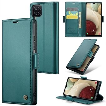 CASEME 023-serien til Samsung Galaxy A12 RFID-blokerende tegnebog Telefonetui Sidelås Læder Stand Cover