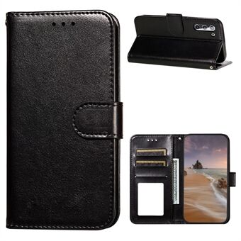 Dobbeltsidet magnetlås Læder Taske Wallet Stand Phone Shell til Samsung Galaxy S21 5G