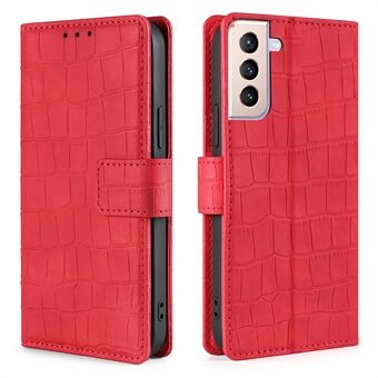 Crocodile Texture Stand Wallet Læder Cover Cover til Samsung Galaxy S21 5G