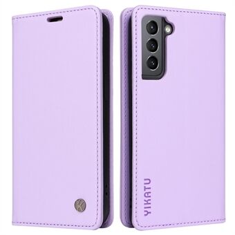 YIKATU YK- 001 til Samsung Galaxy S21 4G / 5G PU Læder Magnetisk Autoabsorberet Telefon Cover Stand Folio Flip Case