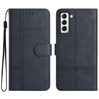 Scratch Flip Wallet Case til S21 4G / 5G, Business Style Koskind Tekstur PU Læder Telefon Stand Cover med rem