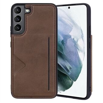 HANMAN Mika-serien til Samsung Galaxy S21 5G / 4G Magnetic Card Slots Design PU-læderbelagt TPU-beskyttende etui Telefonbagcover