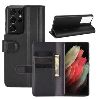 Til Samsung Galaxy S21 Ultra 5G Folio Flip Split Læder Wallet Stand Beskyttelsesetui