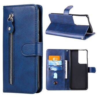 Lynlås lomme læder tegnebog Stand etui til Samsung Galaxy S21 Ultra 5G