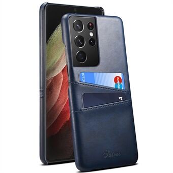SUTENI kortpladser Design Velbeskyttet anti-drop PC+PU læder telefontaske Shell til Samsung Galaxy S21 Ultra 5G