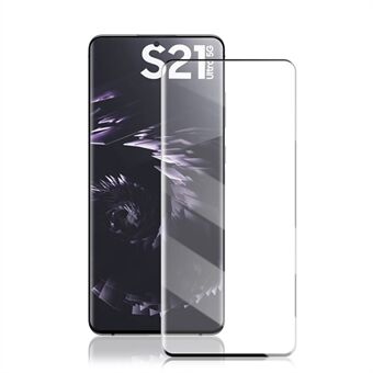 MOCOLO Anti-Fingeraftryk i fuld størrelse 3D buet hærdet glas skærmbeskytter [sidelim] til Samsung Galaxy S21 Ultra 5G - sort