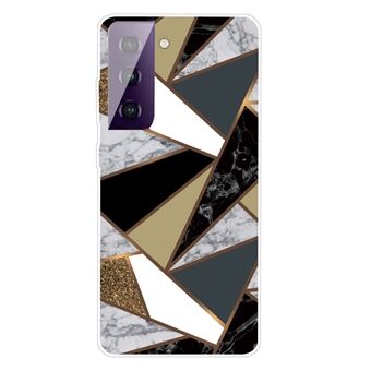 Til Samsung Galaxy S21 + 5G Cover Klar TPU Marmor Mønster Udskrivning Protector Cover