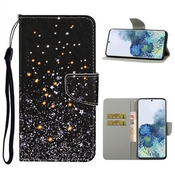 TPU + PU læder tegnebog Stand magnetlås telefon etui til Samsung Galaxy S21+ 5G