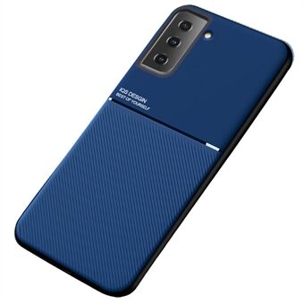 Indbygget metalplade Dråbebestandigt cover prægning PU-læder + TPU-telefoncover til Samsung Galaxy S21 5G