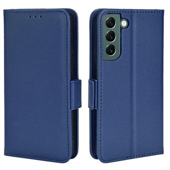 Dobbelt magnetisk lås- Stand læderetui til Samsung Galaxy S21+ 5G, Litchi Texture Wallet-telefoncover