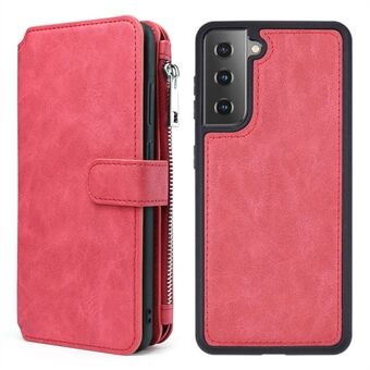 MEGSHI 007 Series for Samsung Galaxy S21+ 5G, Well-protected Multi-function 2-in-1 Detachable Magnetic Wallet PU Leather Phone Case