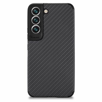 For Samsung Galaxy S21+ 5G Carbon Fiber Phone Case PU Leather Coated TPU + PVC Shockproof Anti-Slip Protective Cover