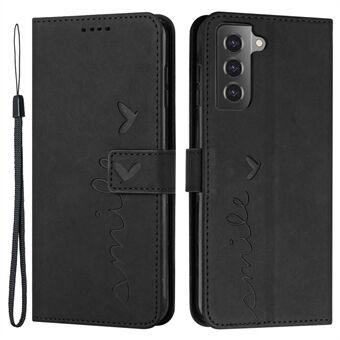 Stand Wallet Lædertelefoncover til Samsung Galaxy S21+ 5G, Beskyttelsesetui med tryk på huden