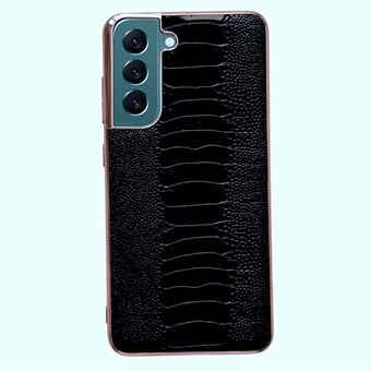 Weilai-serien til Samsung Galaxy S21+ 5G Crocodile Texture PC+TPU+Ægte okselæder telefoncover Nano galvanisering telefonskal