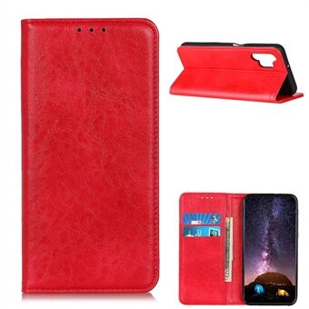 Autoabsorberet Crazy Horse Texture Wallet Stand Phone Case til Samsung Galaxy A32 5G/M32 5G