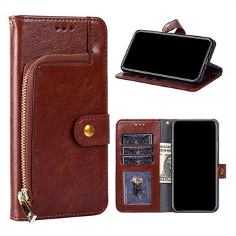 Læder tegnebog telefon Stand etui til Samsung Galaxy A32 5G lynlås lomme design cover