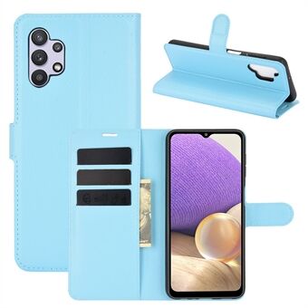 Litchi Texture Wallet Leather Protector Phone Stand Cover til Samsung Galaxy A32 5G