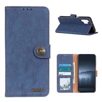 KHAZHEN Retro Split læder sømdesign telefon cover etui tegnebog design til Samsung Galaxy A32 5G