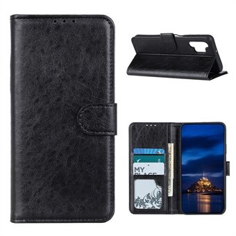 Crazy Horse Texture Leather Shell Wallet Stand Phone Covering til Samsung Galaxy A32 5G