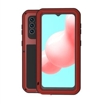 Love MEI Stødsikker Dropproof støvtæt kraftig telefon taske til Samsung Galaxy A32 5G [Metal + silikone + hærdet glas]