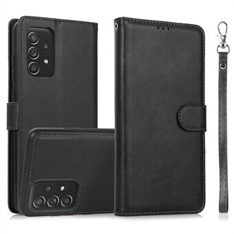 For Samsung Galaxy A32 5G/M32 5G Magnetic Detachable 2-in-1 PU Leather Case Stand Feature Wallet Shockproof Removable Phone Cover with Wrist Strap