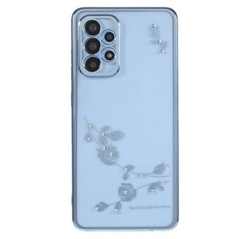 Til Samsung Galaxy A32 5G / M32 5G Flower galvanisering TPU-cover Rhinestone Decor Telefoncover