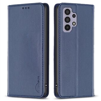 BINFEN COLOR BF18 Stand til Samsung Galaxy A32 5G / M32 5G lædertelefoncover med kortpladser