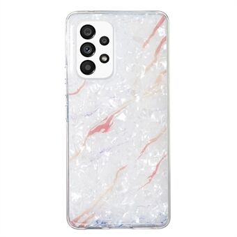 Blødt TPU-telefoncover til Samsung Galaxy A32 5G / M32 5G, IMD Marmor Flower Shell-mønster stødsikkert cover
