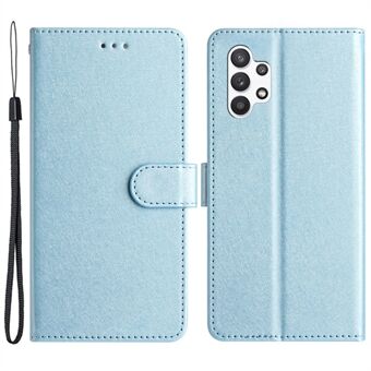 Til Samsung Galaxy A32 5G / M32 5G PU-læder Drop-sikker telefonetui Silk Texture Stand Wallet Cover