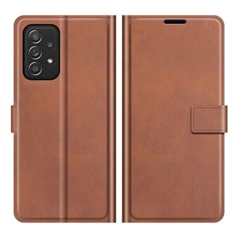 Premium PU-læder Anti-Fall Folio Flip Wallet Design Magnetlås Telefoncover med Stand til Samsung Galaxy A52 4G/5G/A52s 5G