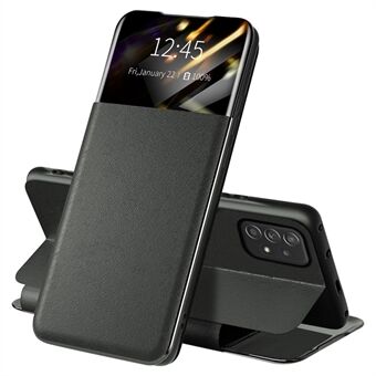 Til Samsung Galaxy A52 4G / 5G / A52s 5G View Window Drop-sikker lædertelefontaske med Stand