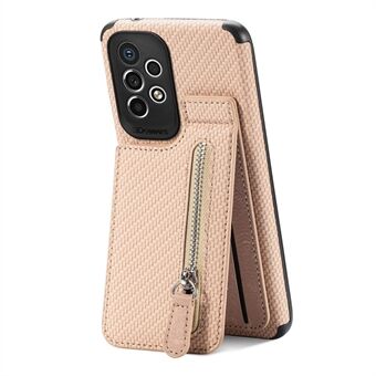 Fuld beskyttelse telefoncover til Samsung Galaxy A52 4G / 5G / A52s 5G, magnetisk lukning Kortholder Lynlåslomme Anti-drop telefonpung-etui Kickstand