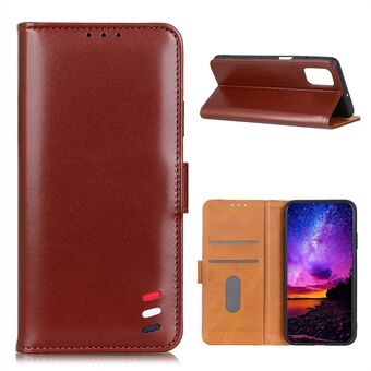 Smooth Surface Leather Wallet Phone Case med Stand til Samsung Galaxy A02s (EU-version)