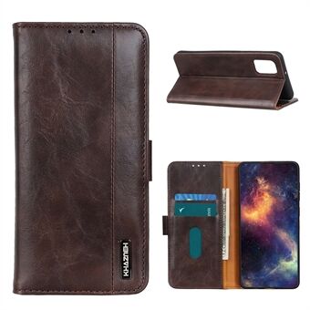 KHAZNEH læder tegnebog Stand design telefon beskyttende skal taske til Samsung Galaxy A02s (EU version)